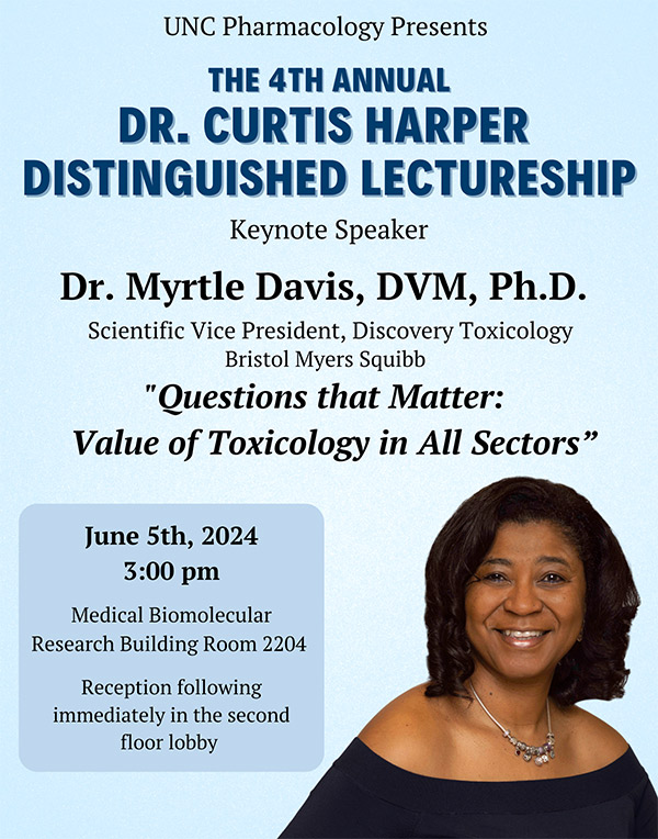2024-06-5 Myrtle Davis, DVM, PhD -Dr. Curtis Harper Distinguished Lectureship flyer