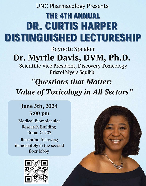 2024-06-5 Myrtle Davis, DVM, PhD -Dr. Curtis Harper Distinguished Lectureship flyer