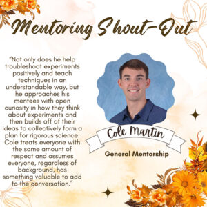 Cole Martin Mentor Shout-Out 2024 with quotes