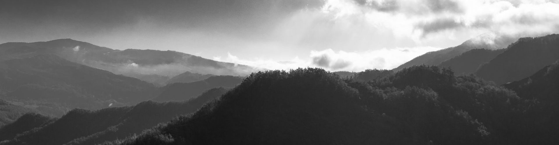 Black and white mountain image