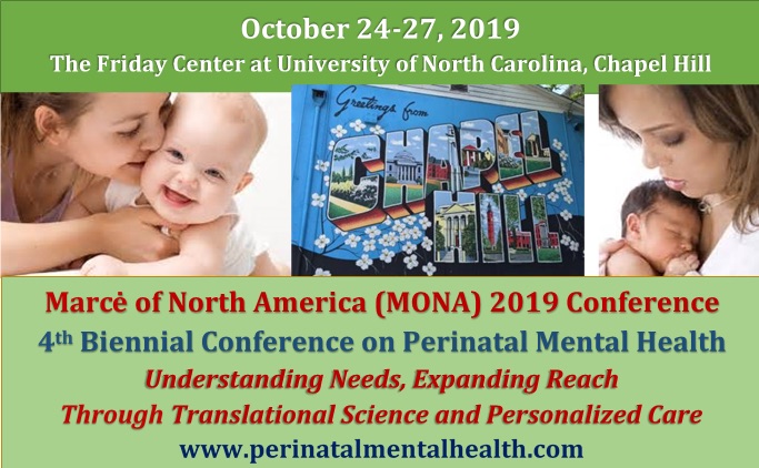 Marce of North America Perinatal Mental Health Conference Flyer October 24-27, 2019 Chapel Hill, NC