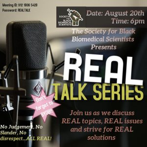 Real Talk Series Event Flyer August 20th