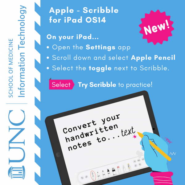 Convert handwritten notes to text with Scribble