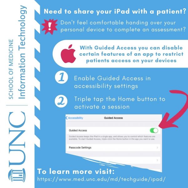iPad Guided Access with Patients