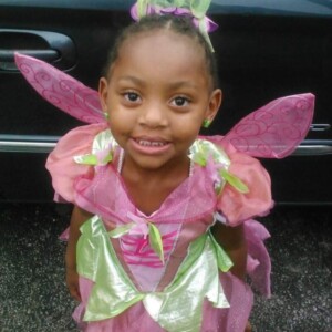 Jahlia Parker dressed as a butterfly