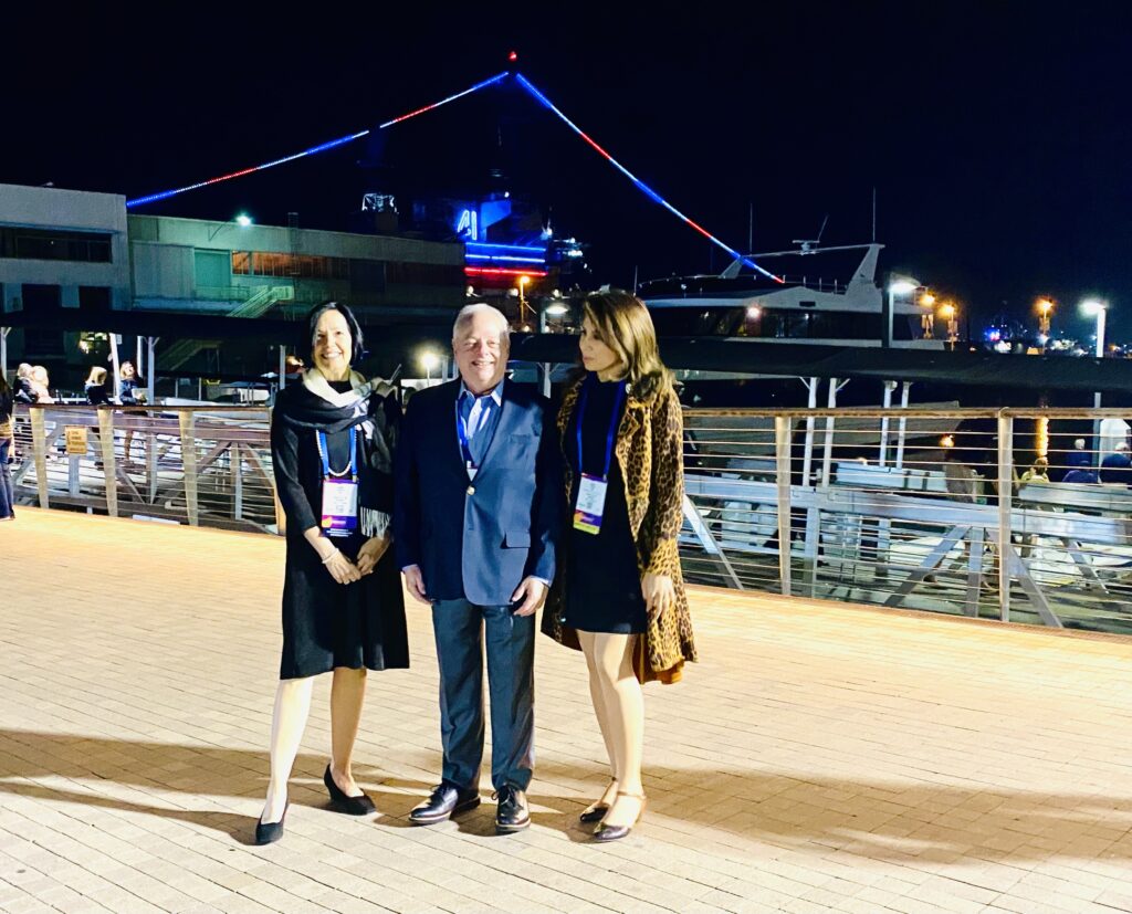 Drs. Leigh Callahan, Robert Roubey and Saira Sheikh attended the President's Reception at ACR 2023 held on the California Spirit Yacht at the San Diego Navy Pier.