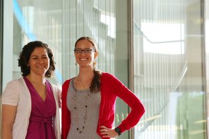 Kate Hacker, PhD and Audrey Verde, Co-Founders of UNC Advocates for MD-PhD Women in Science. Photo by Max Englund, UNC Healthcare.