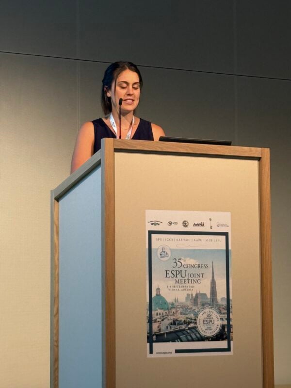 Dr. Brooke Spratte presenting at ESPU 2025.