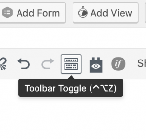 Toolbar Toggle button