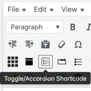 Toggle/Accordion Shortcode