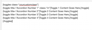 Toggle shortcode text