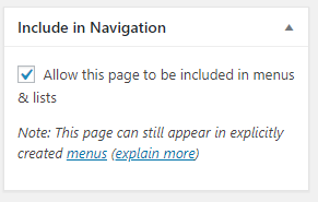 Include in Navigation