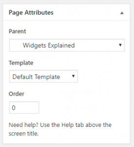 Page Attributes