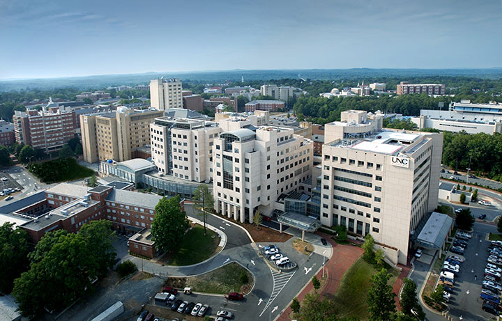 Example image - aerial view of UNC Medical Center in Chapel Hill, NC.