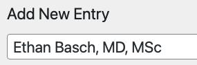 Example title for "Ethan Basch, MD, MSc."